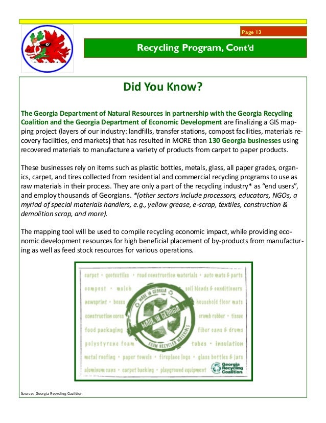 April 2014 environmental newsletter