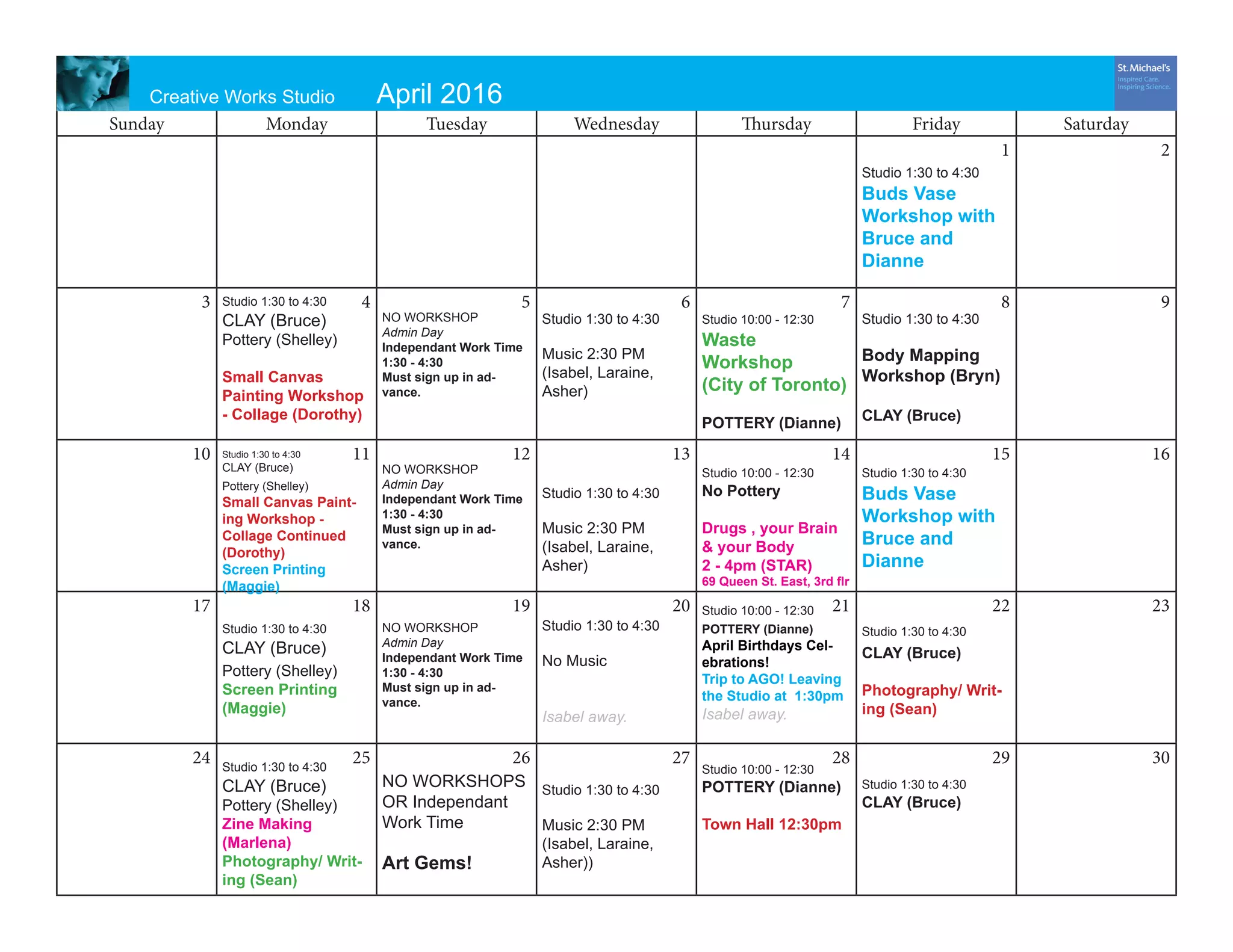 April 2016 Programming Calendar | PPT