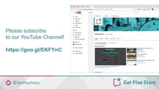 Please subscribe
to our YouTube Channel!
https://goo.gl/EKFYnC
 