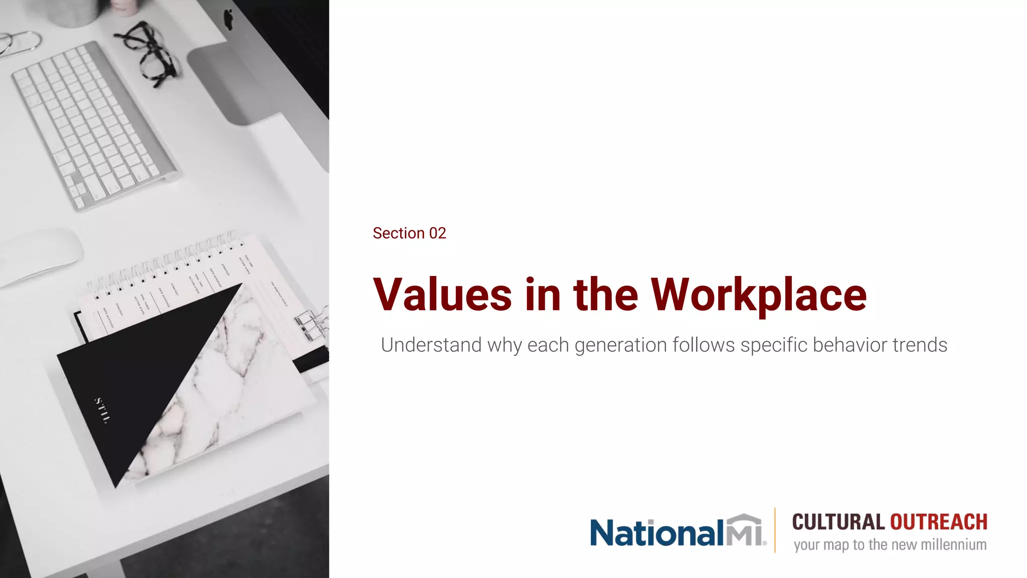 Values in the Workplace
Understand why each generation follows specific behavior trends
Section 02
 