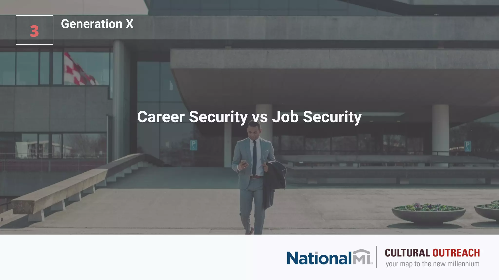 Career Security vs Job Security
3
Generation X
 