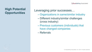 High Potential
Opportunities
Leveraging prior successes…
– Organizations in same/similar industry
– Different industry/sim...