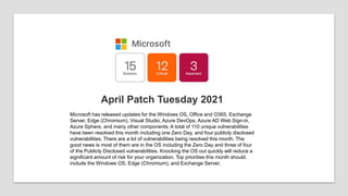 April 2021 Patch Tuesday | PPTX