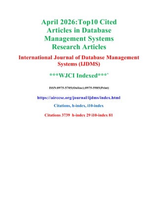 April 2026 Top 10 Cited Articles - International Journal of Database ...