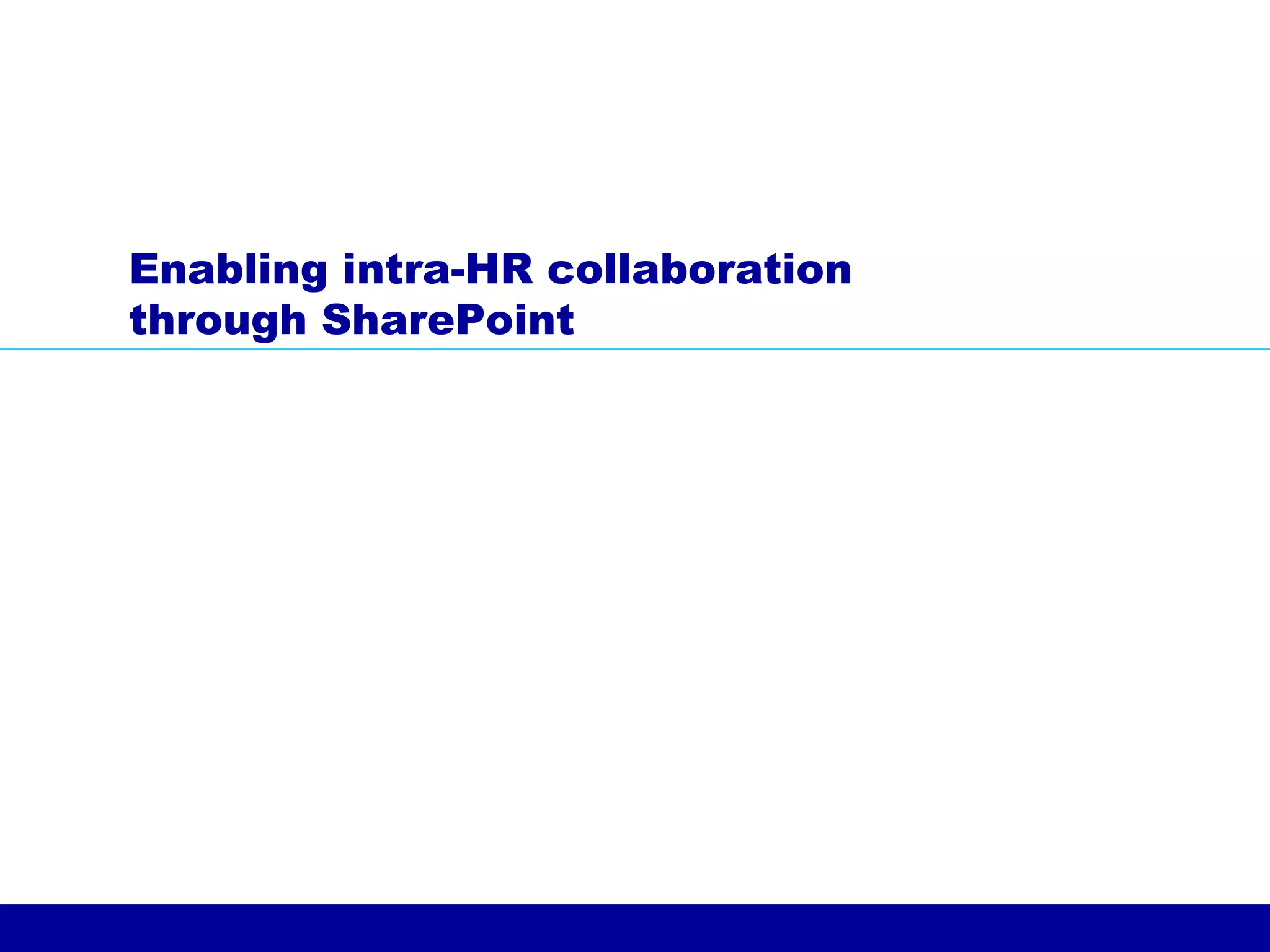 Enterprise 2.0 - Using Social Media to Address HR Priorities