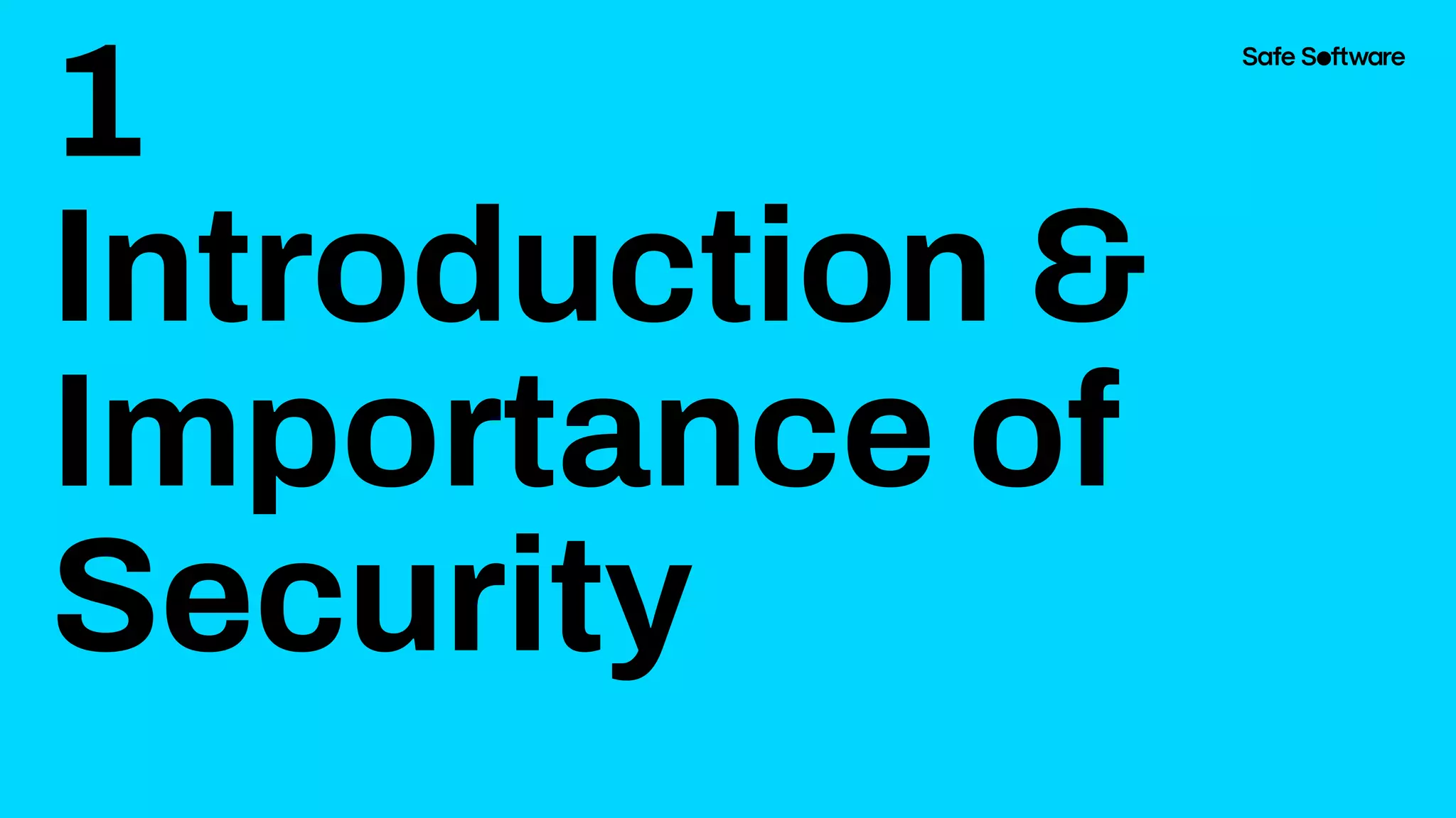 1
Introduction &
Importance of
Security
 