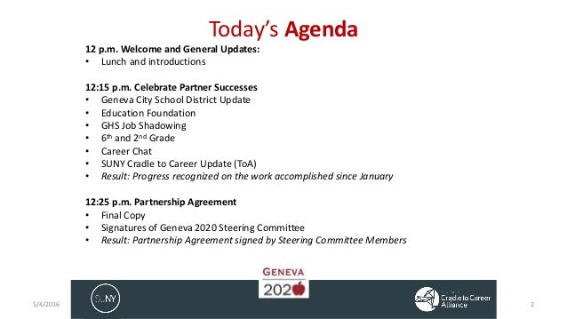 April 26 2016 geneva 2020 steering committee meeting