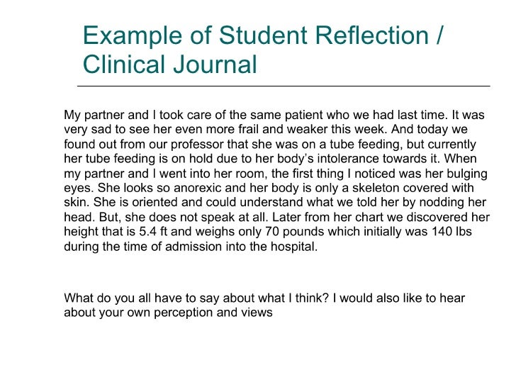 reflection paper nursing student