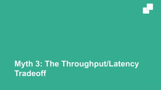Myth 3: The Throughput/Latency
Tradeoff
41
 
