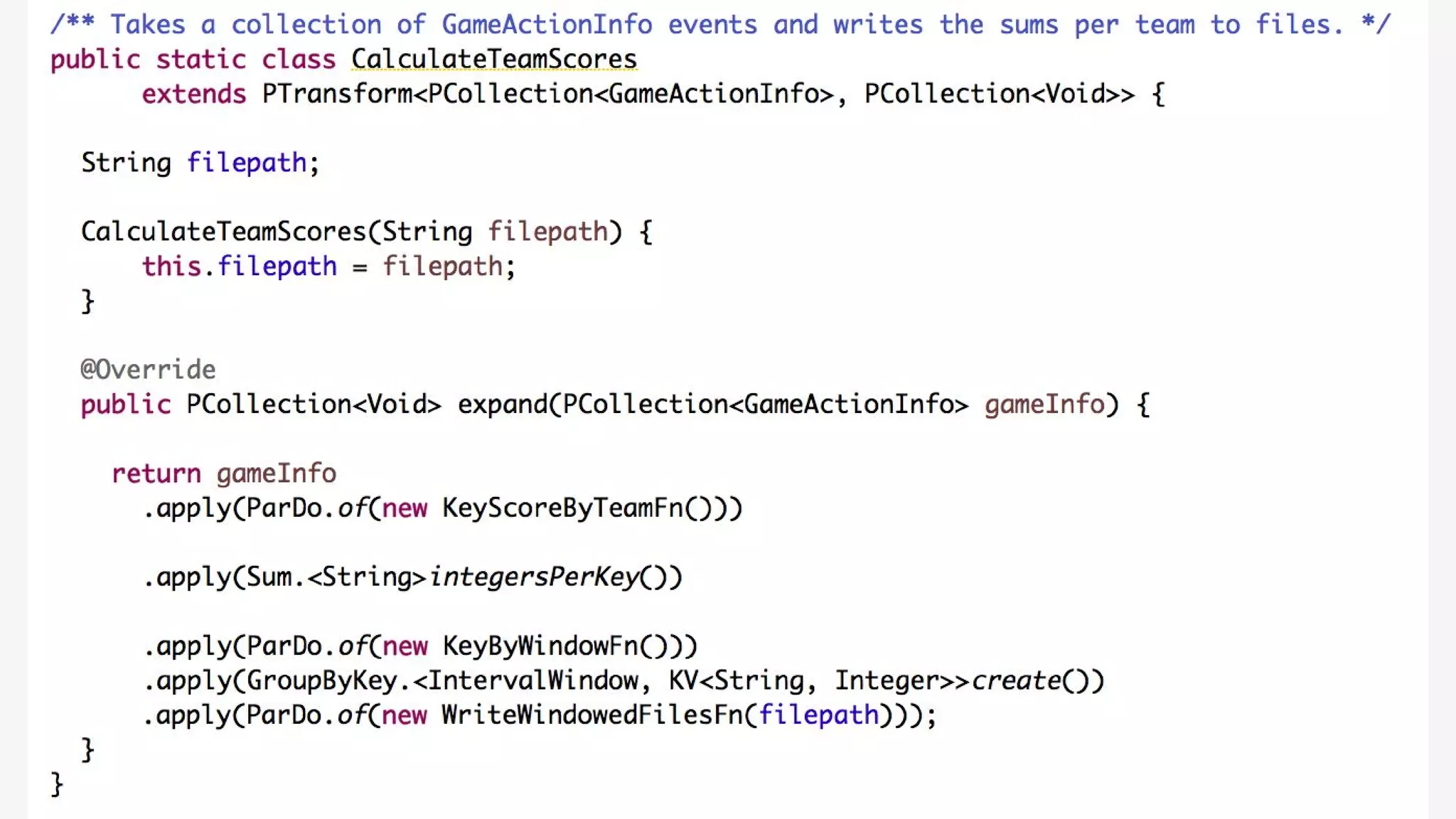 Unified, Efficient, and Portable Data Processing with Apache Beam