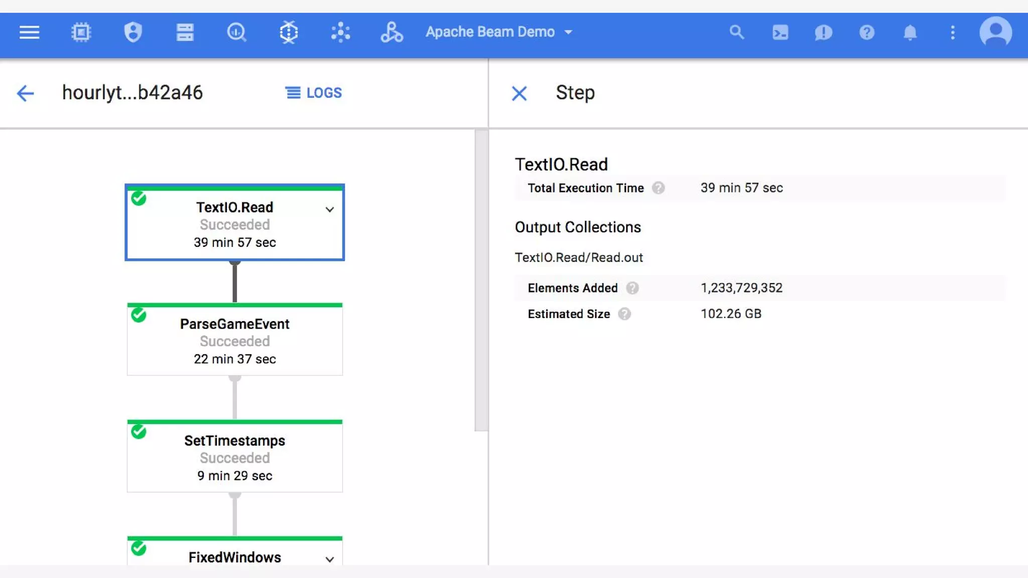 Unified, Efficient, and Portable Data Processing with Apache Beam