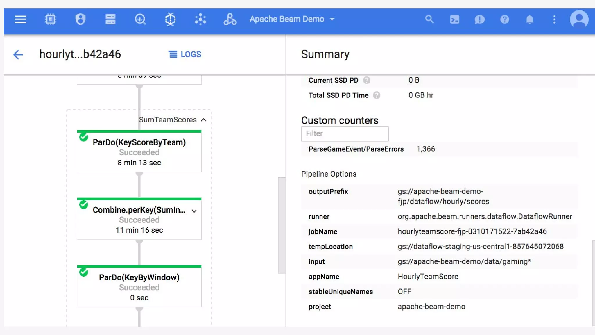 Unified, Efficient, and Portable Data Processing with Apache Beam