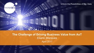 1
The Challenge of Driving Business Value from AoT
Eliano Marques
April 2017
Unlock the Possibilities of Big Data
 