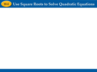 Holt Algebra 1
9-3 Graphing Quadratic Functions
 