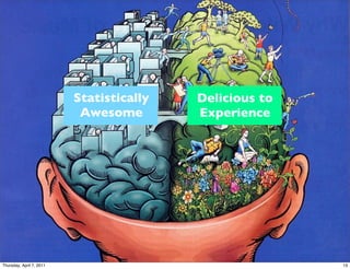 Statistically   Delicious to
                           Awesome        Experience




Thursday, April 7, 2011                                  13
 