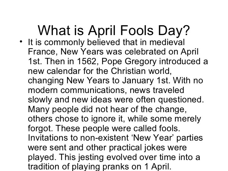 April Fools Day