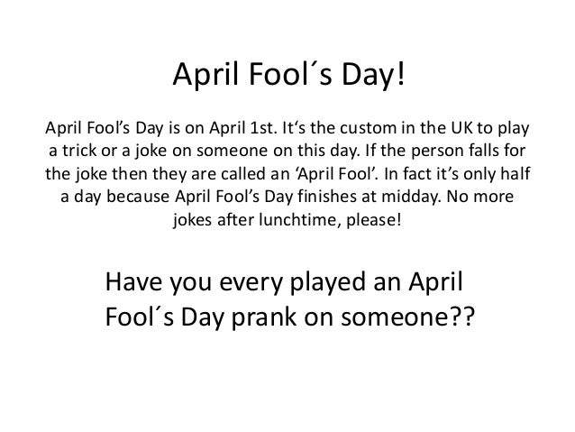 April Fool´s Day by Hannah G.
