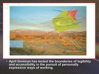 April Greiman has tested the boundaries of legibility and accessibility in the pursuit of personally expressive ways of working. 