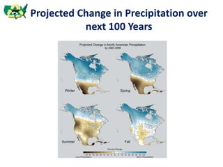 Projected Change in Precipitation over
next 100 Years
 
