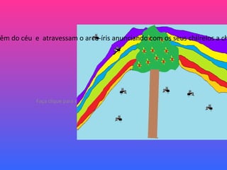 As árvores vestem –se de folhas e flores magníficas. As andorinhas vêm do céu e atravessam o arco-íris anunciando com os seus chilreios que a Primavera acabou de chegar.