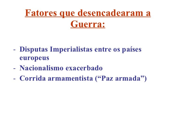 A primeira guerra mundial apresentação A primeira guerra mundial apresentação