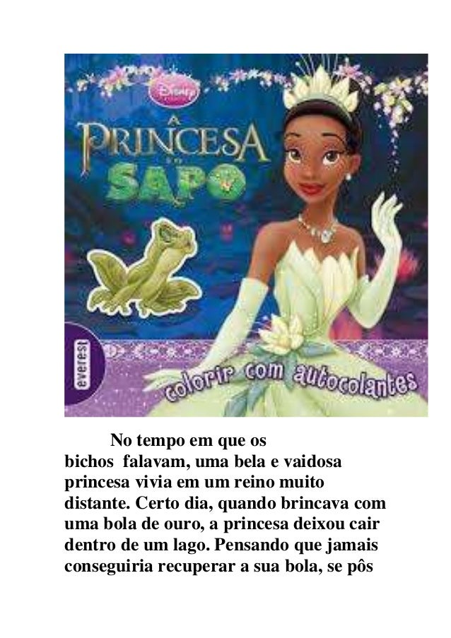 Historia A Princesa E O Sapo Para Imprimir Historia A Princesa E O Sapo Para Imprimir