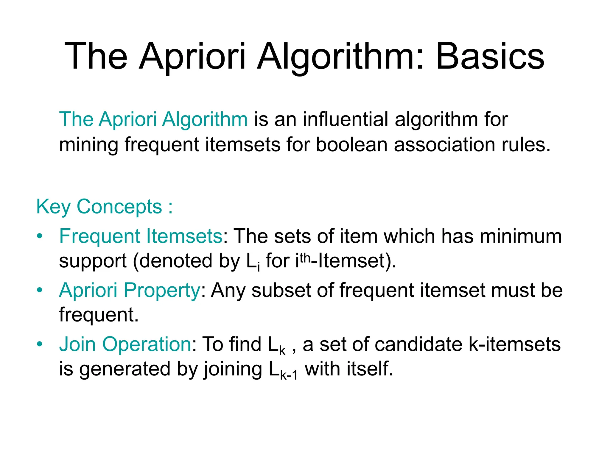 apriori algo.pptx for frequent itemset.. | PPT
