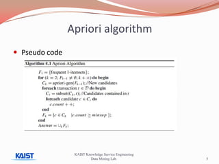 Apriori algorithm | PPTX