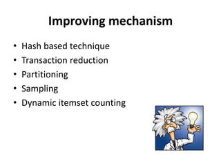 14 I NAME OF PRESENTERCSE, DU14
Drawback
 Huge candidate set generation
Every event joins with all other events. If there is
‘e’ events in ith step, then total generated
candidate sets are: e*e
 Repeatedly scan the database
In every steps, this process need to scan whole
database to find frequency of a event
 