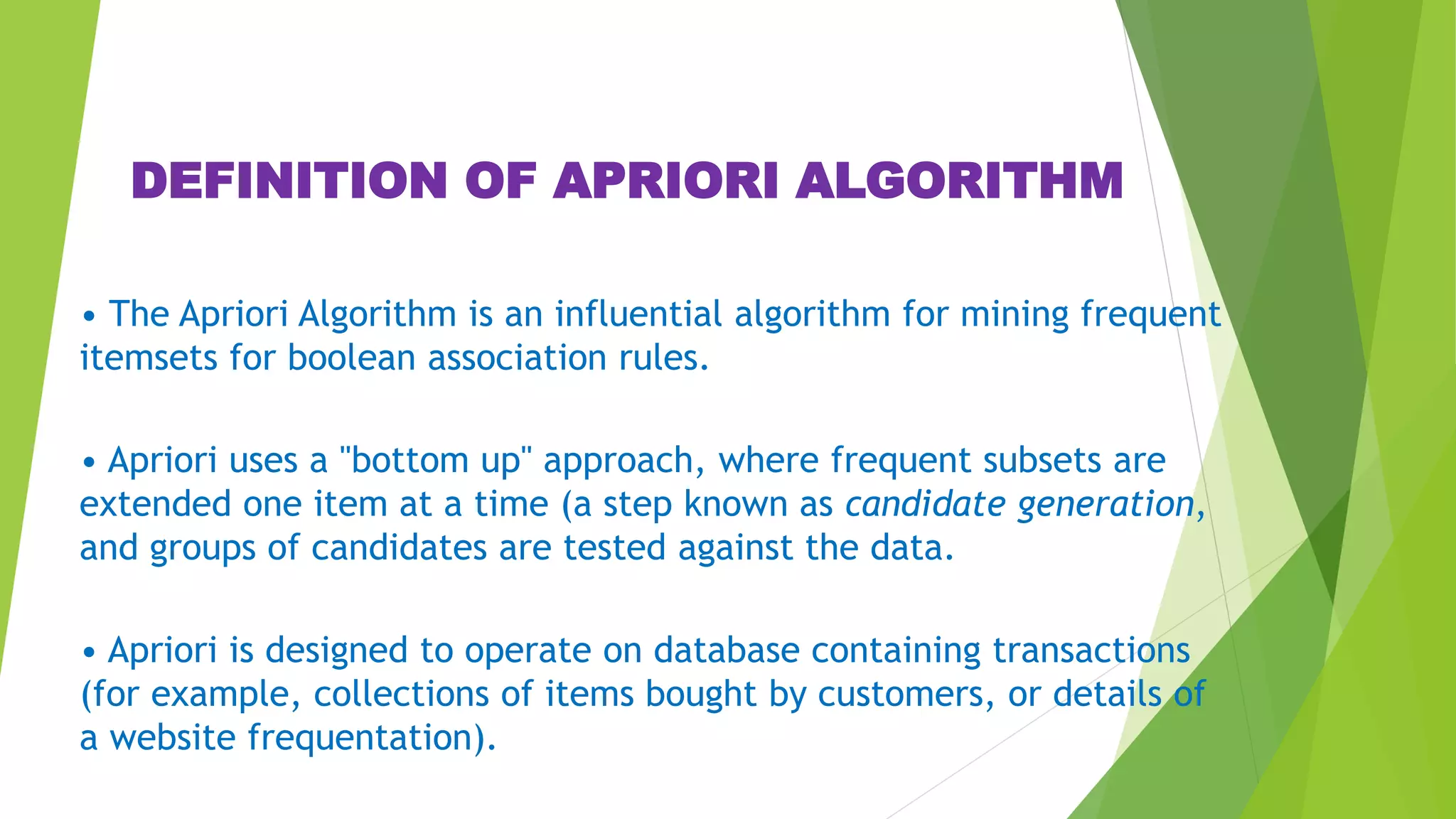 Apriori algorithm | PPT