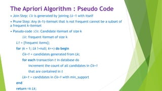 Apriori algorithm | PPT