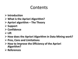 Apriori algorithm
