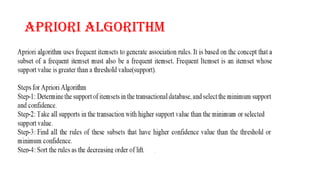 apriori algorithm - Data mining algorithm | PPTX