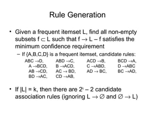 Apriori and Eclat algorithm in Association Rule Mining | PPT