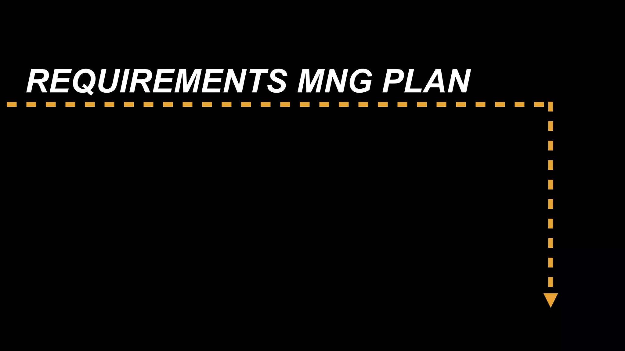 REQUIREMENTS MNG PLAN
 