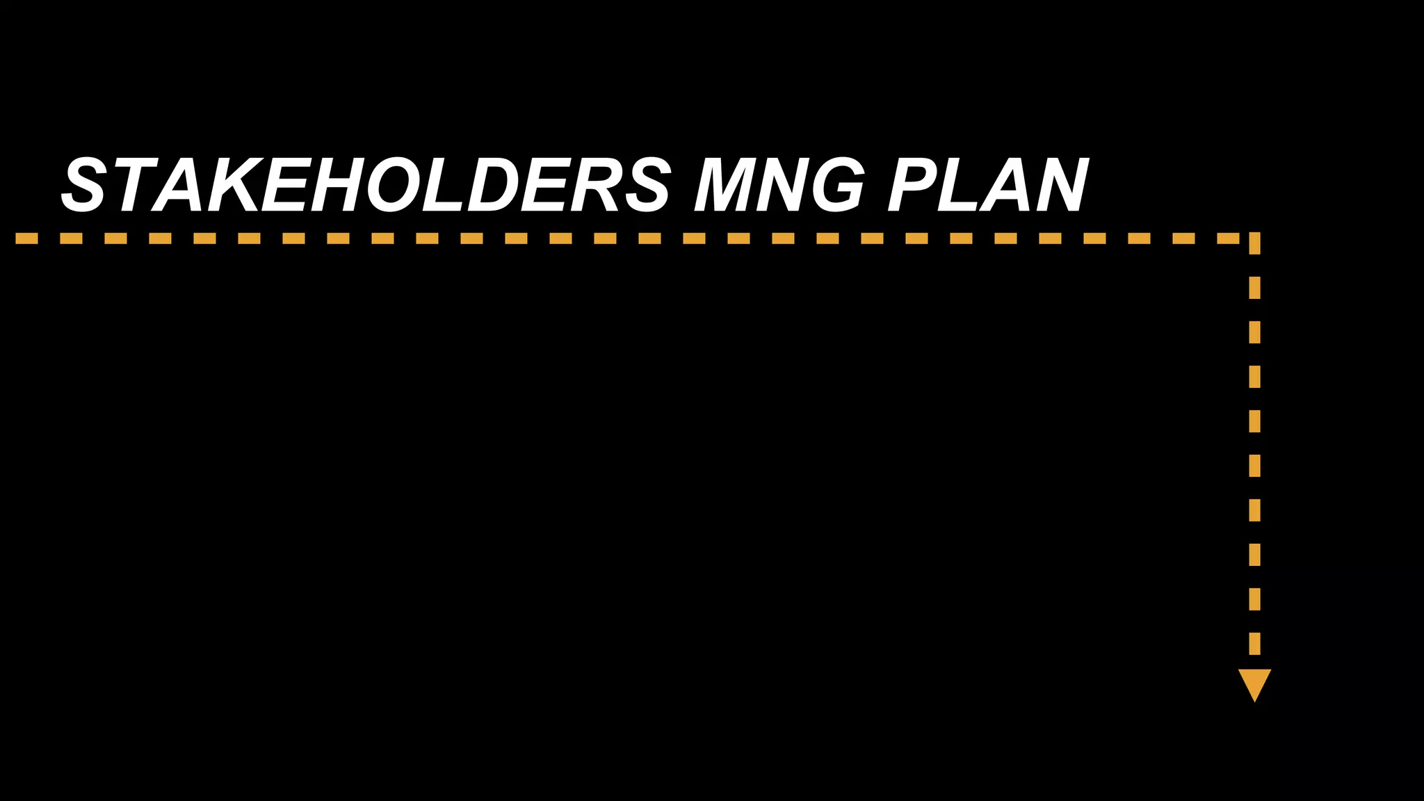 STAKEHOLDERS MNG PLAN
 