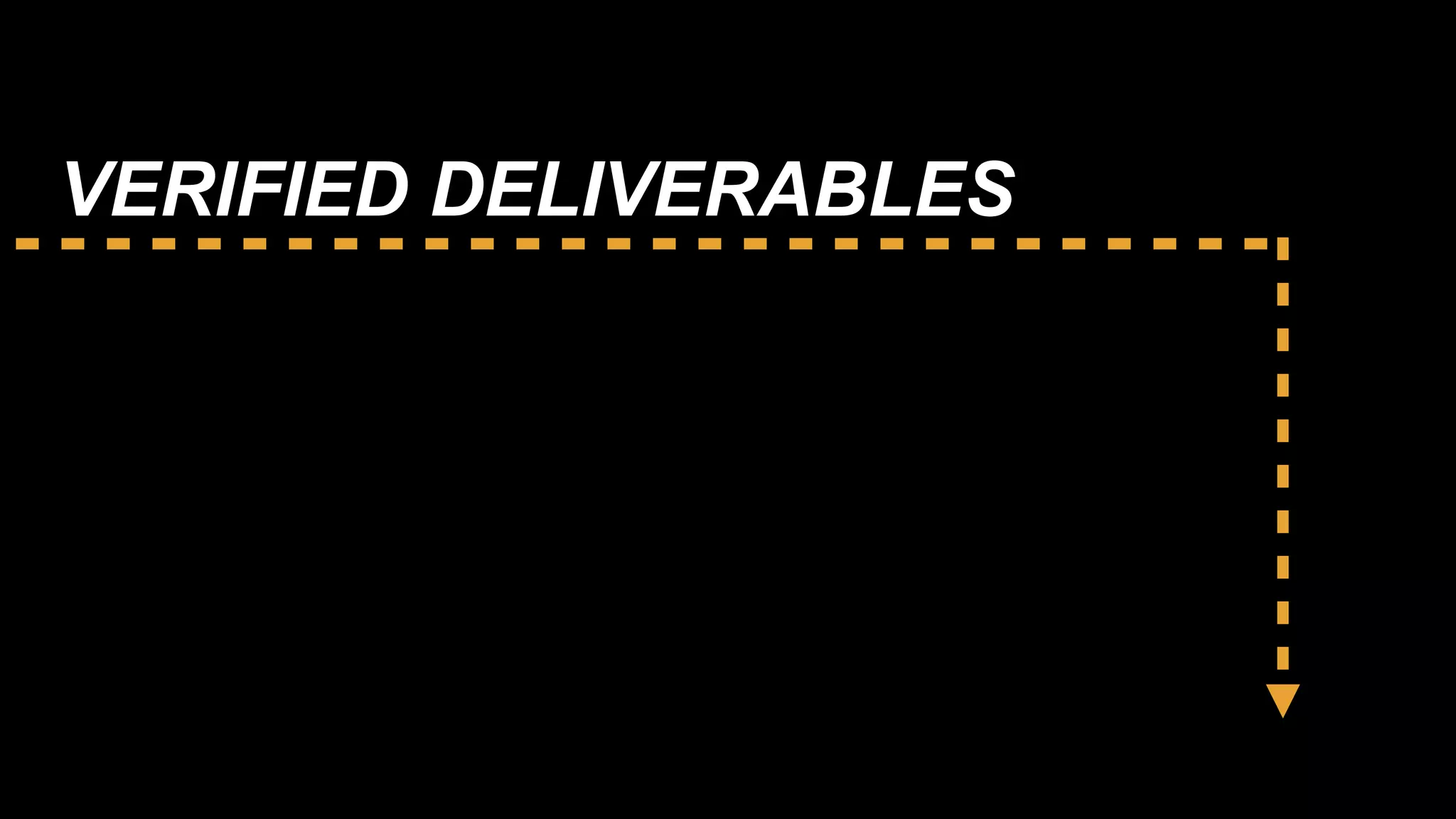 VERIFIED DELIVERABLES
 
