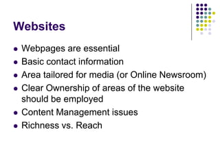 Content vs. PresentationCompanies of a reasonable size should separate content from presentation. This can be achieved with a dynamic or database-driven website.Dynamic Website Example from a Housing Authority Website