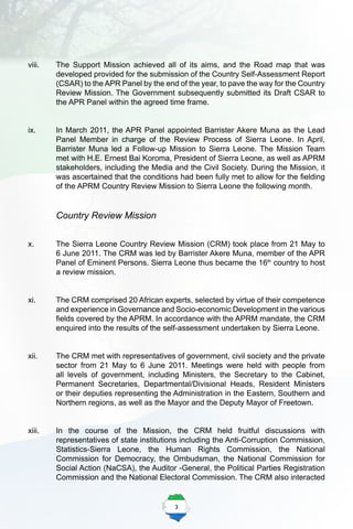 Aprm Country Review Report - Sierra Leone January 2012