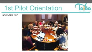 1st Pilot Orientation
NOVEMBER, 2017
 