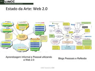 Estado da Arte: Web 2.0 Aprendizagem Informal e Pessoal utilizando a Web 2.0 Blogs Pessoais e Reflexão LIACC Fevereiro 2008 