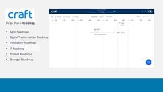 ANÁLISE
Visão: Plan > Roadmap
• Agile Roadmap
• Digital Tranformation Roadmap
• Innovation Roadmap
• IT Roadmap
• Product Roadmap
• Strategic Roadmap
 