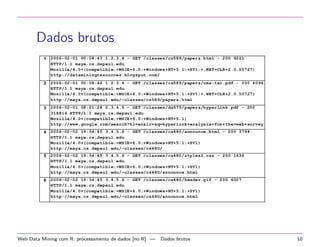 Dados brutos

Web Data Mining com R: processamento de dados [no R] —

Dados brutos

10

 
