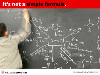 @tgwilson | bit.ly/webprocess
It’s not a simple formula.
 