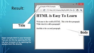 Basic HTML | PPTX