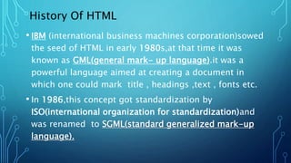 Basic HTML | PPTX