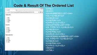 Basic HTML | PPTX