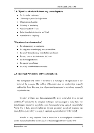 Inventory Management Coursework Project A project on inventory management | DOC