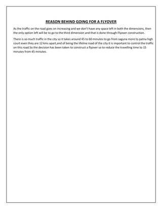 A Project Report On Flyover Internship Bihar Rajya Pul Nirman Nigam