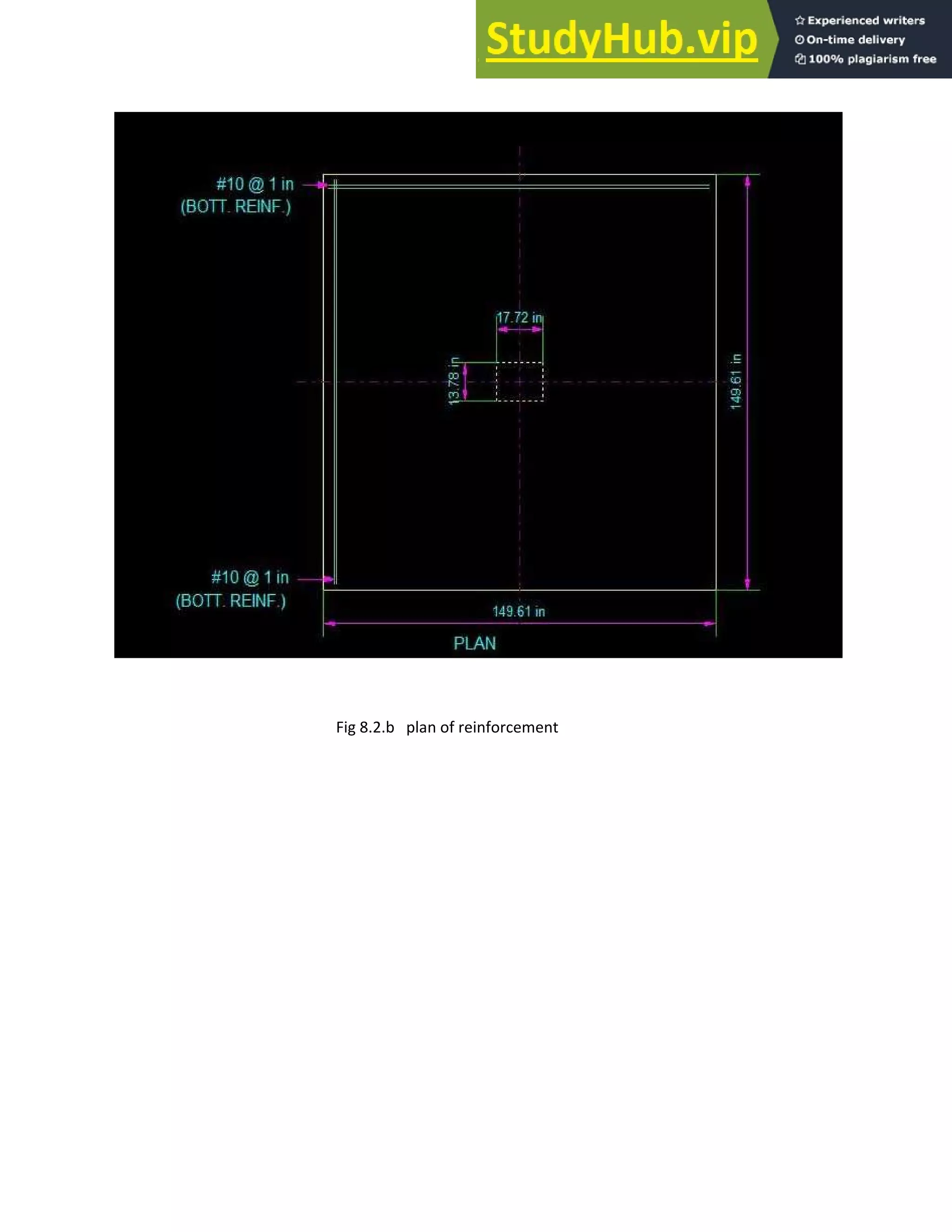 Fig 8.2.b plan of reinforcement
 